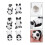 6St Bambusstäbchen Ablage Panda Büro Keramik Roter Panda 3