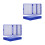 4 Pcs Microscope Slide Storage Box 100-Place Glass Case Plastic 4