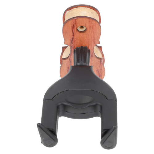 1Pc Black Wooden Violin Ukulele Wall Hanger with Automatic Lock Hook