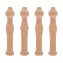 Worgeous 4 Teile Verzierungsspielzeug Handgestempelt Holzgriff