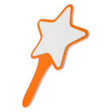 5Pièces Paddles Effaçables Réutilisables Orange Pour Note Et Vote