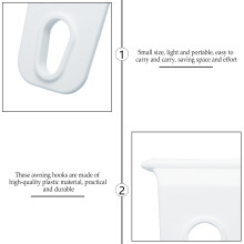 10 Pcs Rv Plastic Awning Hooks Motorhome Hanger Clothing Durable