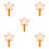 5Pièces Paddles Effaçables Réutilisables Orange Pour Note Et Vote 8
