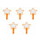 5Pièces Paddles Effaçables Réutilisables Orange Pour Note Et Vote 4