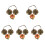 5 Sets Cymbal Bell Percussion Instrument Finger Cymbal 2