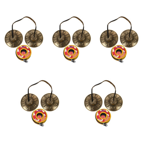 5 Sets Cymbal Bell Percussion Instrument Finger Cymbal 2