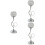 3 Pcs Retro Crystal Candle Holder Iron Candlestick For Wedding Decor 6