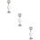 3 Pcs Retro Crystal Candle Holder Iron Candlestick For Wedding Decor 9