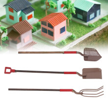 1:12 Puppenhaus-Gartenwerkzeuge 3er-Set Braun 12,8 cm