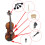 Complete 15Pcs Violin Set: Tailpiece Chin Rest Pegs & Tail Rope 6