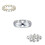 60Pcs Durable Silver Metal Circular Rings Double Hole for DIY Jewelry 2