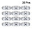 60Pcs Durable Silver Metal Circular Rings Double Hole for DIY Jewelry 11