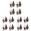 12Pcs Tiny Wall Lamp Model Durable Miniature Scene Decoration 4