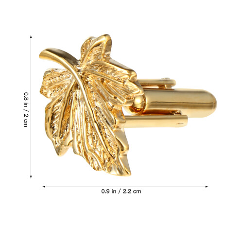 1 Paar Leaf Cuff Studs Koperlegering Voor Families 1