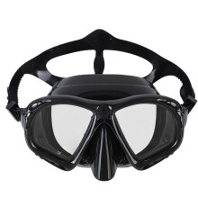 Large Vision Waterproof Swim Goggles with Double Elastic Strap Black
