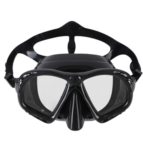 Large Vision Waterproof Swim Goggles with Double Elastic Strap Black