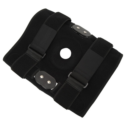 Sports Knee Brace with Hinged Support Aluminum Strips Soft Padding Durable