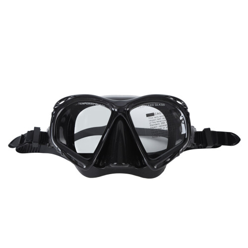 Large Vision Waterproof Swim Goggles with Double Elastic Strap Black 2