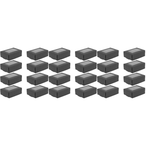 90Pièces Boîtes Carrées Noires En Papier Kraft Pour 2