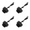 4Pièces Couvre Valve Alliage Aluminium Noir Anti Débris 8