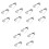 600 Pcs 1.5cm Silver Brooch Pin Back With Three Holes And Safety Clasp 3