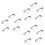 600 Pcs 1.5cm Silver Brooch Pin Back With Three Holes And Safety Clasp 6