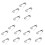 600 Pcs 1.5cm Silver Brooch Pin Back With Three Holes And Safety Clasp 2