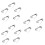 600 Pcs 1.5cm Silver Brooch Pin Back With Three Holes And Safety Clasp 7