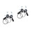 2 Pairs Speed Bike Thumb Shifter Top Mount Adjustable Cable 6