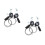 2 Pairs Speed Bike Thumb Shifter Top Mount Adjustable Cable 5