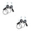 2 Pairs Speed Bike Thumb Shifter Top Mount Adjustable Cable 10
