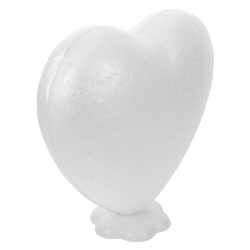 3Pcs Polystyrene Foam Heart Model With Base 22 Cm
