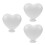 3Pcs Polystyrene Foam Heart Model With Base 22 Cm 8