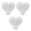 3Pcs Polystyrene Foam Heart Model With Base 22 Cm 4