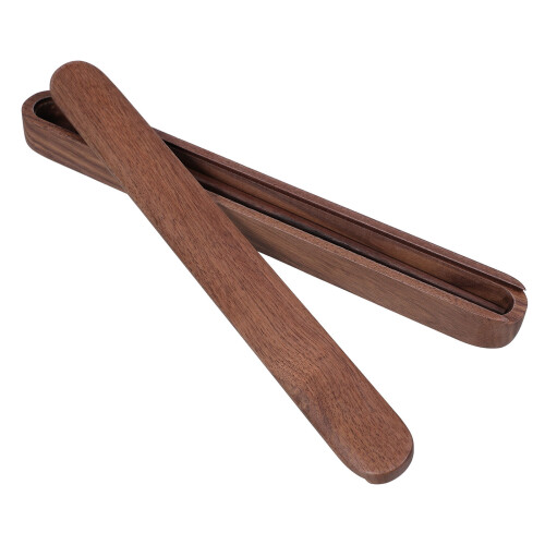 2 Sets Of Wooden Chopsticks With Pull-Type Box For Travel And Reuse 2