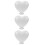 3Pcs Polystyrene Foam Heart Model With Base 22 Cm 10