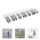 2Pcs Wall-Mounted Coat Hanger With 16 Piano Keys Hooks Black 11