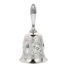2 Pcs Zinc Alloy Bar Hand Bell For Restaurant Dinner Reminder Silver