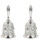 2 Pcs Zinc Alloy Bar Hand Bell For Restaurant Dinner Reminder Silver 2