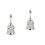 2 Pcs Zinc Alloy Bar Hand Bell For Restaurant Dinner Reminder Silver 4