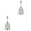 2 Pcs Zinc Alloy Bar Hand Bell For Restaurant Dinner Reminder Silver 3