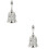 2 Pcs Zinc Alloy Bar Hand Bell For Restaurant Dinner Reminder Silver 6
