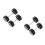 2Sets High Realism Rc Car Wheels Tires Metal Rubber Plastic DIY Set 6