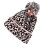 2Stk Winter Wollmütze Rosa, Damen Strickmütze Mit Leopardenprint 2