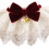 Wine Red Pet Lace Bib Collar for Dog & Cat, M Size 8