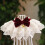 Wine Red Pet Lace Bib Collar for Dog & Cat, M Size 12