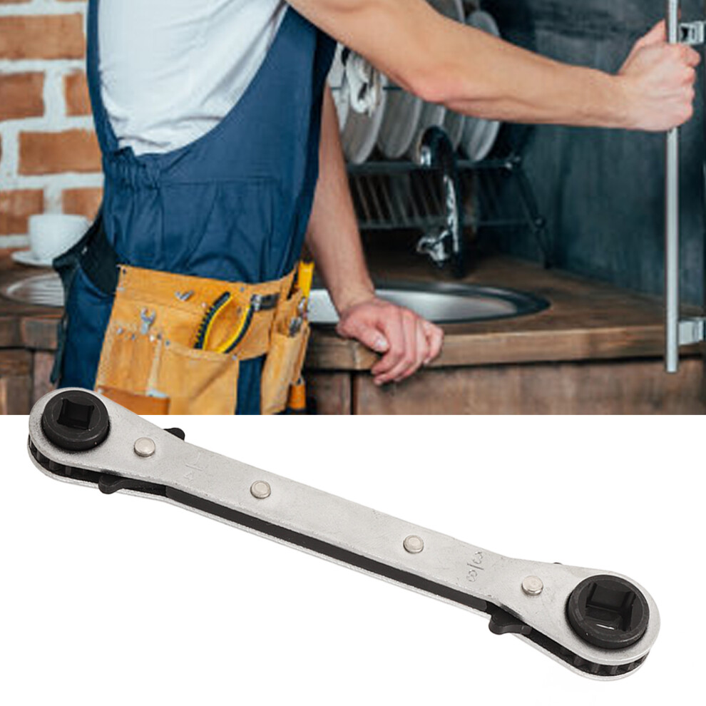 Chrome Vanadium Ratchet Wrench For Tight Space Refrigeration Work 8721353629947