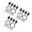 12 Pcs Bumper Bolts Set Replacement For Car Shield 9