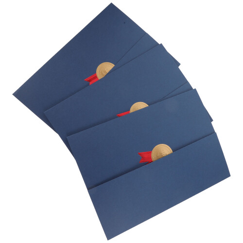 6Pcs Blue Diploma Covers Paper Certificate Holders for Office Decor 1