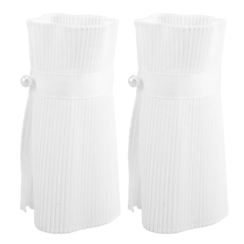 2Paren Paar Afneembare Witte Ruffle Manchetten Voor Dames En Meisjes 1